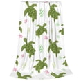 thumbnail image 2 of Rateoe Cute Turtle Print Fuzzy Fleece Throw Blanket Extra Large,Super Soft,Fluffy and Warm Blankets for Couch,Bed,All Season Use (50"x40"), 2 of 8