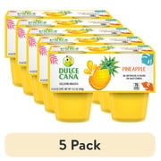 (5 pack) Dulce Cana Gelatin Snack Pineapple,4pack / 3.8oz