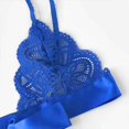 thumbnail image 4 of Levmjia Womens Lace Lingerie Set Sheer Mesh Bow Solid Color Adjustable Spaghetti Strap Wireless Bra And Panty Outfit Nightwear Party Daily Wear, 4 of 5