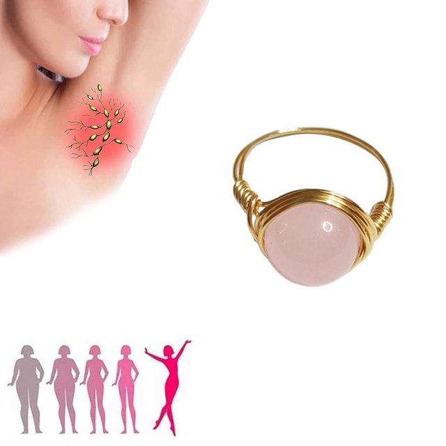 Anillo de drenaje linfático,Anillo de drenaje linfático Anillos de dedo antihinchazón naturales Anillo adelgazante Confiabilidad excepcional