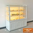 thumbnail image 4 of Una escaparate de pastelería, gabinete de pan, gabinete lateral, estante de exhibición comercial de vidrio para hornear pan, 4 of 4