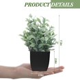 thumbnail image 2 of Small Fake Plants Mini Artificial Potted Plants Indoor Plastic Artificial Plants Aesthetic Eucalyptus Greenery Decor for Office Shelves Living Room Bathroom Bedroom (Fresh Style, 10 Packs), 2 of 5