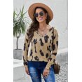 thumbnail image 2 of ABPHQTO Blusa de mujer con estampado de leopardo y manga larga, 2 of 5