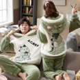 thumbnail image 2 of Conjuntos de pijamas para parejas para hombres y mujeres, ropa de dormir gruesa de invierno, ropa de dormir de dinosaurio de dibujos animados, amantes coreanos, ropa de casa suave y cálida, 2 of 4