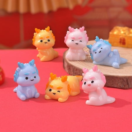 

5Pcs Miniature Dragon Resin Dragon Decors Dragon Ornaments Dragon Cake Decor (Random Style)
