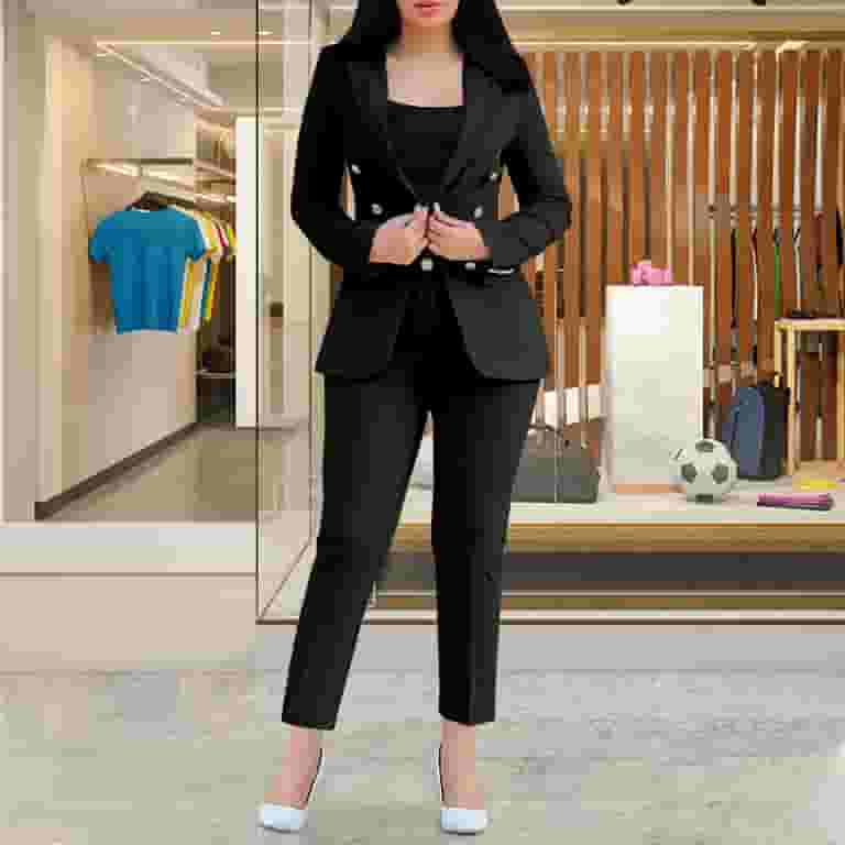 Scyoekwg Two Piece Blazer Outfits Women Business Office Work