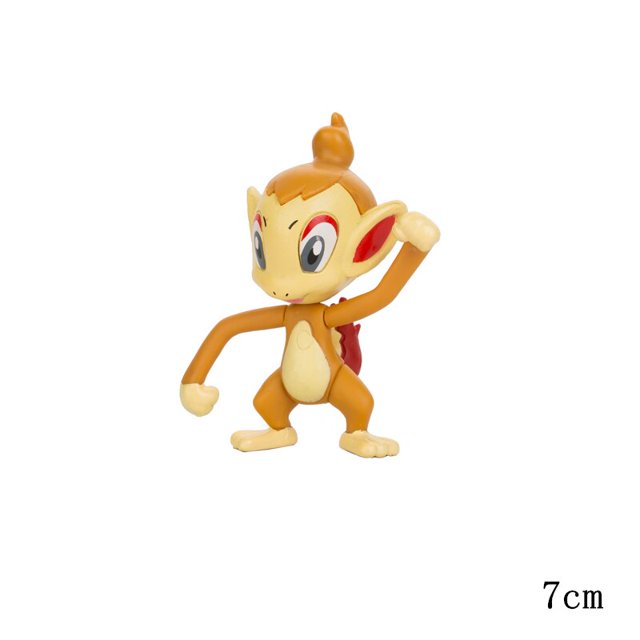 TAKARA TOMY - Estatuilla de Pokémon para colección, tamaño 3-9 cm, Pikachu bulbizarre charmander Vulpix evee abra flamiaou, figuras de anime, modelos de muñecas o juguetes,Chimchar zhangyuxiang unisex