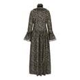 thumbnail image 4 of Robe Midi Gothique Élégante pour Femmes Grande Taille Tenue Manches Évasées Ligne A Tenue de Soirée Robe, 4 of 6