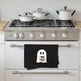 thumbnail image 2 of 2PCS Halloween Ghost Kitchen Towels, Cute Ghost Halloween Dish Tea Towels for Kitchen, Dark Academia Decor Hand Towel for Bathroom Washroom, 16x24 Inch, 2 of 2