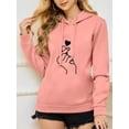 thumbnail image 4 of Sudadera Hoodie Deportiva Con Capuchaletra De Mujer Impresa, 4 of 7