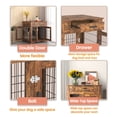 thumbnail image 4 of Highsound 30" Dog Crate Furniture, Wooden Dog Cage End Table with 2 Doors and Drawer for Dog House Indoor Use, Rustic brown, 4 of 8