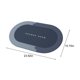 thumbnail image 3 of Diatomaceous Bath Rug | Super Absorbent Fast Drying Bathroom Mat | Non Slip Rubber Backing | Washable Modern Floor Mat | Multi-Use | 16x24in | Gray Blue Pink, 3 of 9