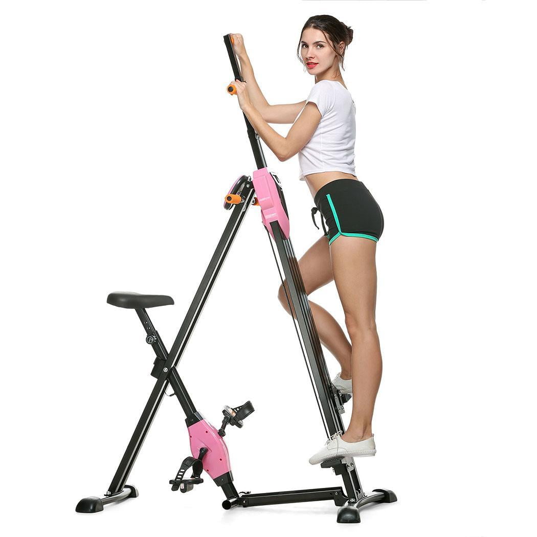 2-in-1 Fitness Bike Exercise Stepper Vertical Climber Cardio Workout Indoor Home 