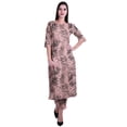 thumbnail image 1 of Moomaya 2-Piece Womens Cotton Printed Kurta Pant Set Indian Dress Ethnic Set, 1 of 6