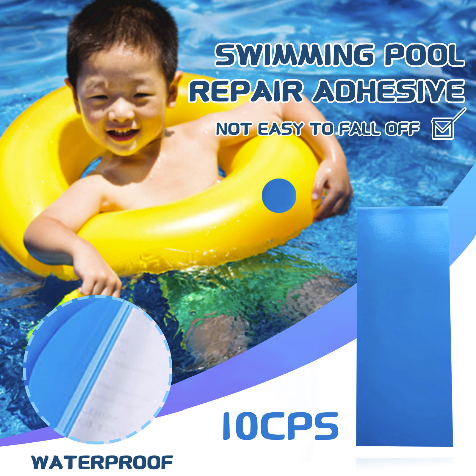 Self Sticky WATERPROOF REPAIR PATCH Portable INFLATABLE POOL round durable PVC 