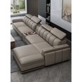 thumbnail image 2 of Genuine leather sofa, modern minimalist living room, small unit, minimalist and luxurious style My Lux Decor Round, 2 of 28