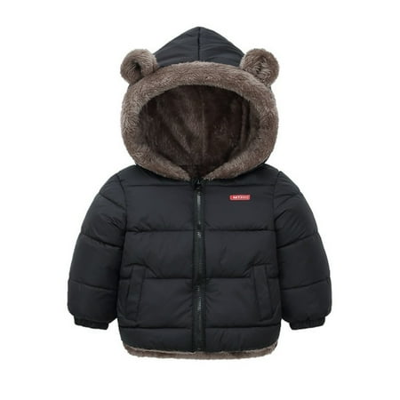 

Baby Boys Girls Light Puffer Jacket Solid Hoodie Coats Winter Down Cotton Outwear Fall Clothes for Toddler 2-7T