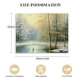 thumbnail image 2 of COMIO Canvas Print Wall Art Winter Forest Landscape with Frozen Lake Nature Wilderness Illustrations Modern Art Rustic Scenic Colorful Multicolor for Living Room, Bedroom, Office, 2 of 5