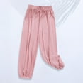 thumbnail image 5 of Mgmyaa Girls Summer Ice Silk Jogger Pants Kids Thin Loose Casual Sports Pants with Elastic Waist Size 2-13 Years, 5 of 5