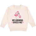 thumbnail image 2 of Inktastic Gramma Loves Me Girl Flamingo Toddler Sweatshirt, 2 of 4