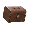 thumbnail image 3 of Caja de madera alcancía Vintage mayimx Hucha con cerraduras de corazón Caja del tesoro, 3 of 9