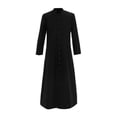 thumbnail image 2 of New Church Priest Trench Jacket Cassock Clergy Robe Preacher Men Liturgical Stand Collar Single Breasted Minister Choir, 2 of 3