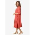 thumbnail image 3 of Roaman's Women's Plus Size Ultrasmooth Fabric Embellished Swing Dress, 3 of 5