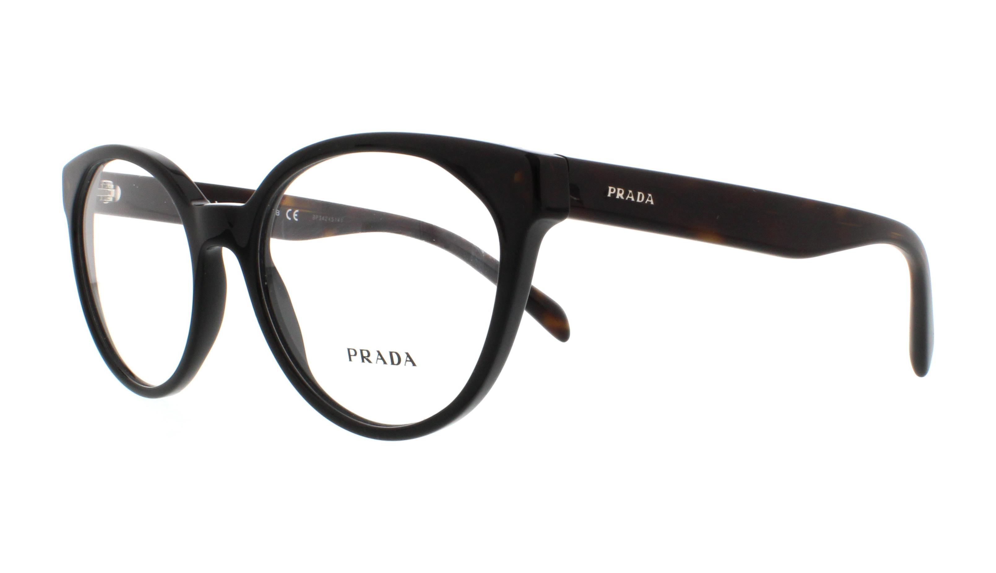 PRADA Eyeglasses PR01TV 1AB1O1 Black 53MM - Walmart.com