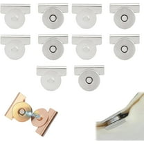 12 Pairs Seamless Magnetic Buckle Clasp for Bags, Clothing and DIY Crafts, Metal Seamless Magnetic Buckle Purse Clasp, Multifunctional Seamless Snap No Sewing Required Bag Clip (Silver)