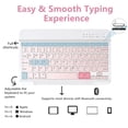 thumbnail image 4 of Funda con teclado MMK para iPad 11.ª y 10.ª generación con Bluetooth, color rosa, 4 of 8