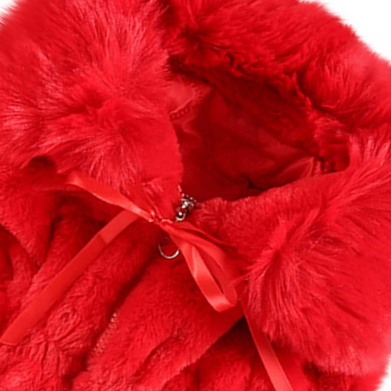YYDGH Toddler Girls Winter Warm Fleece Coats Cozy Fuzzy Plush Jacket Kids Baby Warm Thick Zipper Clothes Outerwear Red 18 24 Months