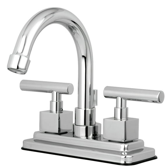 Kingston Brass Claremont Two Handle 4" Centerset Lavatory Faucet with Brass Pop-up