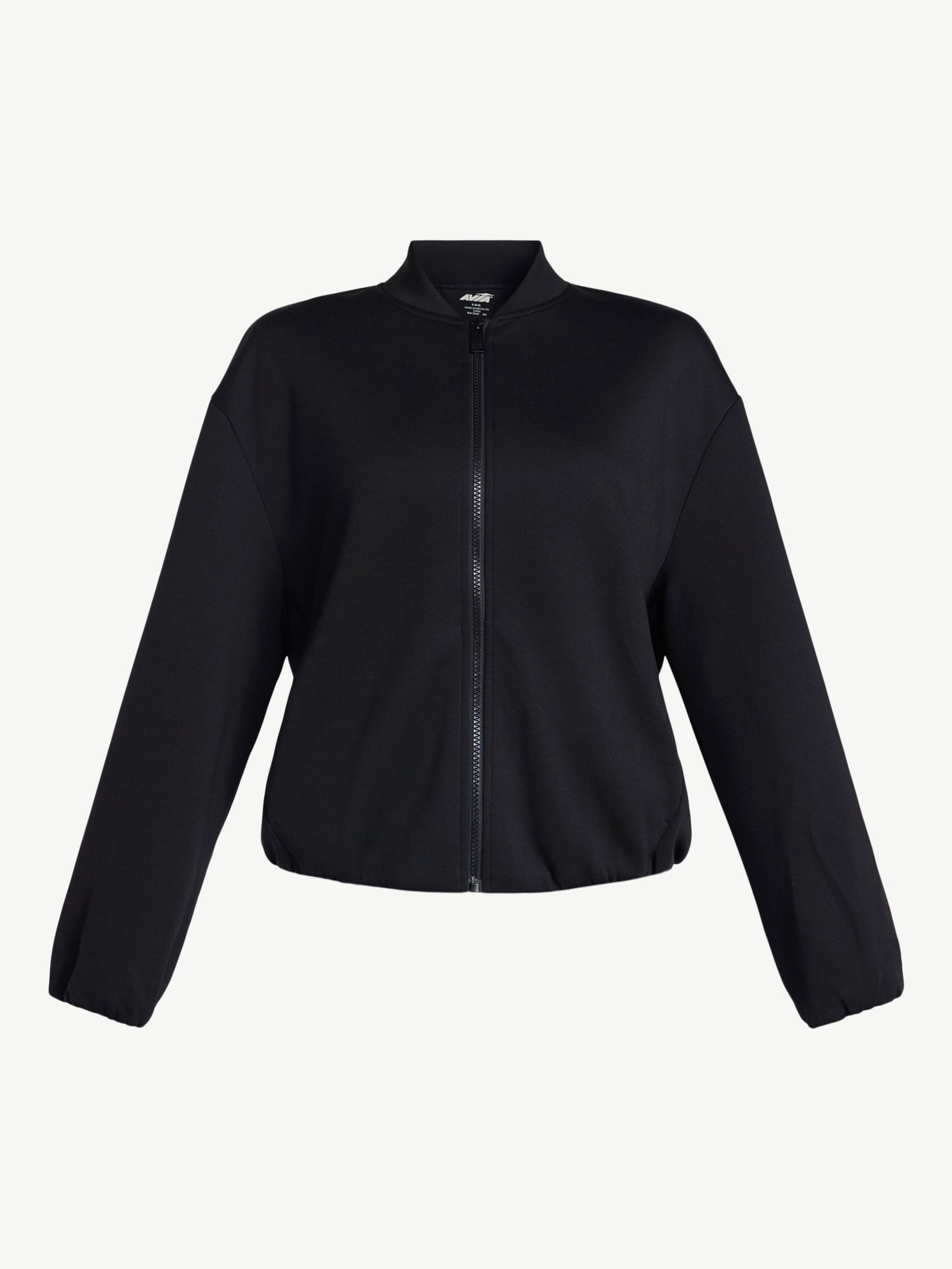 Avia Women's ScubaKnit Bubble Hem Bomber Jacket, Sizes XS-XXXL