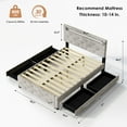 thumbnail image 7 of VLDTDRDI Full Size Bed Frame with 4 Storage Drawers and LED Lights,Velvet Upholstered Platform Bed with Headboard,Wood Slats Support, No Box Spring Needed, Grey, 7 of 7