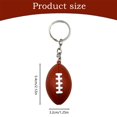 thumbnail image 3 of Mini Football Keychain, 3D Simulation American Pendant for Sport Fans, Alloy Durable Clip for Backpack Purse, Orange Team Spirit Gift for Women Men, 1×Mini Simulated Football Keychain Pendant, 3 of 9