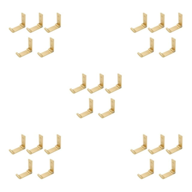 Wweixi 5pcs Single Foldable Wall Clothes Hanger Sleek Appearance Convenient Usage gold L 5Set