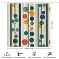thumbnail image 2 of Mid-century Design Stripe And Dots Shower Curtain Sets with Rugs 4 Piece Non-Slip Rugs And Toilet Mat Lid Rug Accessories Mid Century Modern Lines 1950S Waterproof Shower Curtain for Bathtub Decor, 2 of 8