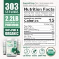 thumbnail image 5 of biophix Organic Spirulina Powder, 2.2 Lbs 100% Pure Spirulina Blue Green Algae Powder, Vegan, Non GMO, Non-Irradiated, USDA Certified, Best Protein Superfood, 5 of 9
