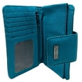 thumbnail image 4 of Vans Off The Wall Women's Jenna Faux Leather Perforated Crossbody Chain Wallet (Teal), 4 of 6