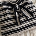 thumbnail image 2 of 9060 Bolso Informal A Rayas Punto Con Lazo Bolso Hombro Gran Capacidad (negro), 2 of 6