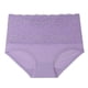 thumbnail image 4 of Gibobby Pantaleta Corte Frances de Algodón Tangas a rayas de cintura alta de talla grande, tangas personalizadas, ropa interior para mujer(Morado,XL), 4 of 5