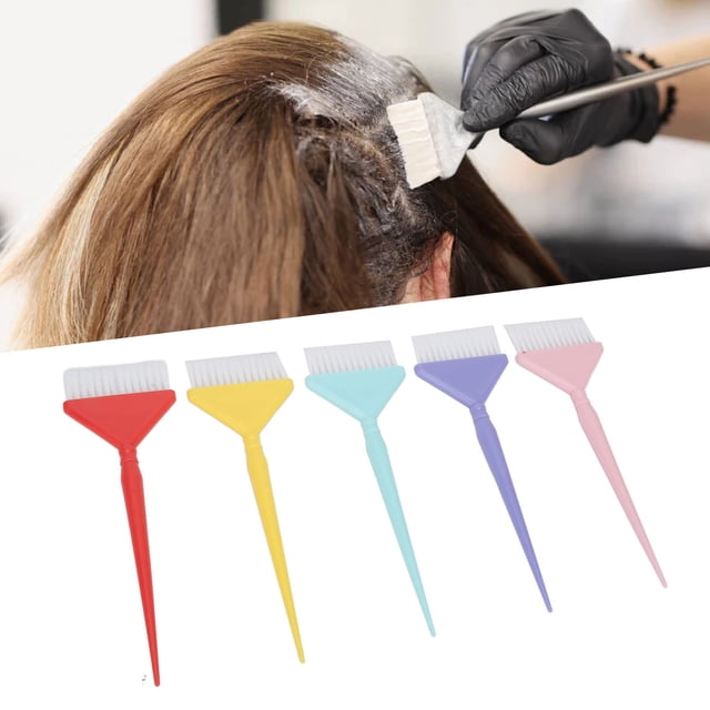 Cepillo Para Teñir El Cabello, Juego De Cepillos Para Teñir El Cabello, Distribución Simple, 5 Piezas, Coloración Simple, Cepillado Preciso, Agarre Cómodo Para Uso Doméstico