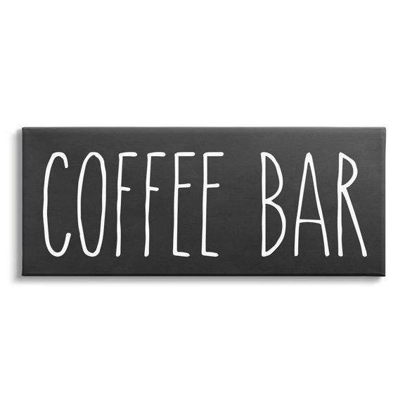 Stupell Industries Coffee Bar Casual Text Typography Kitchen Sign Graphic Art Gallery Wrapped Canvas Print Wall Art, Design by Lettered and Lined