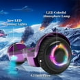 thumbnail image 6 of Starship Hoverboard with Bluetooth Speaker, Chrome Color Self Balancing Scooters with Science Fiction Design and 6.5 inch LED Wheels, 6 of 8