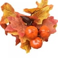 thumbnail image 4 of Thanksgiving Fall Wreath, Pumpkins Pinecones Berries Artificial Maple Leaves Wreath - for Front Door Fall Thanksgiving Decorations Indoor Outdoor, 4 of 5