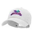 thumbnail image 2 of Mardi Gras Jester Hat Washed Solid Pigment Dyed Cotton Twill Brass Buckle Cap - White OSFM, 2 of 5