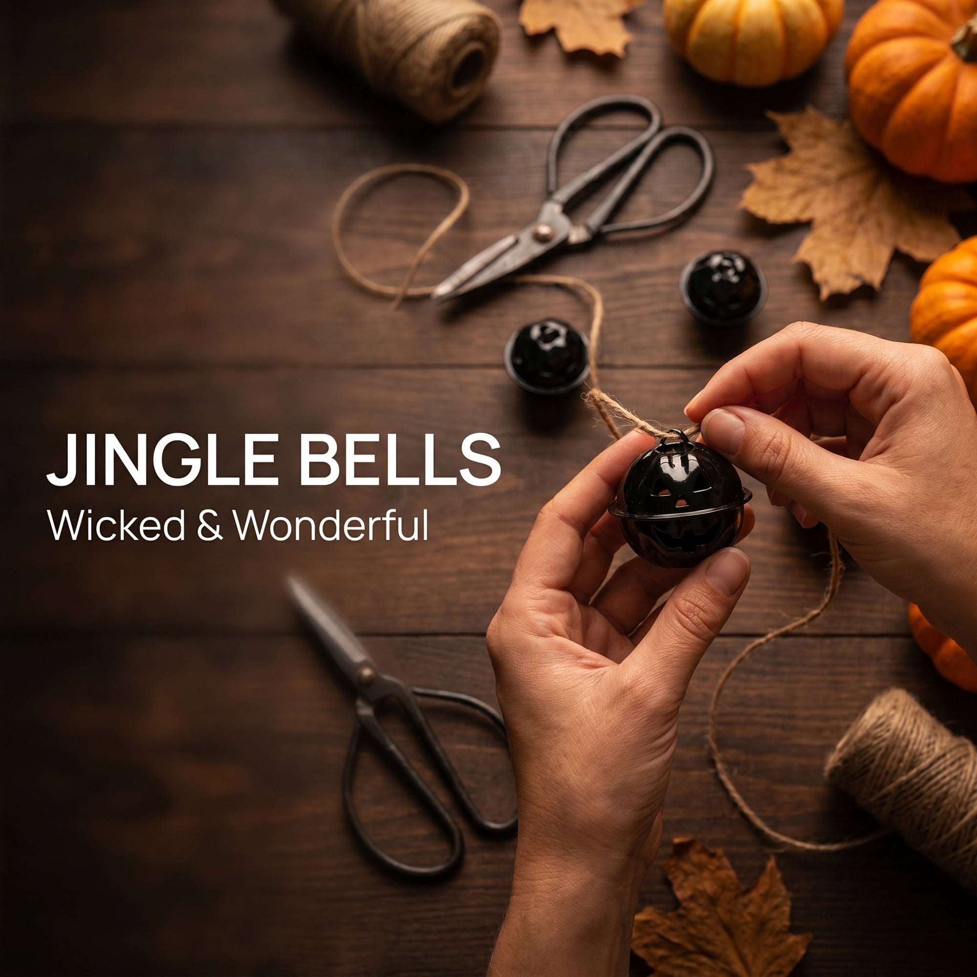 Unique Bargains 10Pcs Pumpkin Halloween Craft Round Bells Black 1.2" x 1.2" x 1.2"