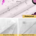 thumbnail image 4 of Spring Flower Hummingbird No Hooks Shower Curtain with Snap-in Liner Watercolor Pink Floral Bird Butterfly Leaf Shower Curtains for Bathroom, Waterproof, Easy Install, Washable 66"x72", 4 of 9