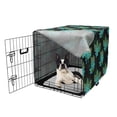 thumbnail image 5 of Tropical Dog Crate Cover, Plumeria Palm and Monstera Leaves, Easy to Use Pet Kennel Cover Small Dogs Puppies Kittens, 7 Sizes, Charcoal Grey Multicolor, by Ambesonne, 5 of 6