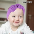 thumbnail image 4 of Bow Headband Fashion Cute Cotton Hair Band for Teenager Light Purple 7.3Inch, 4 of 5